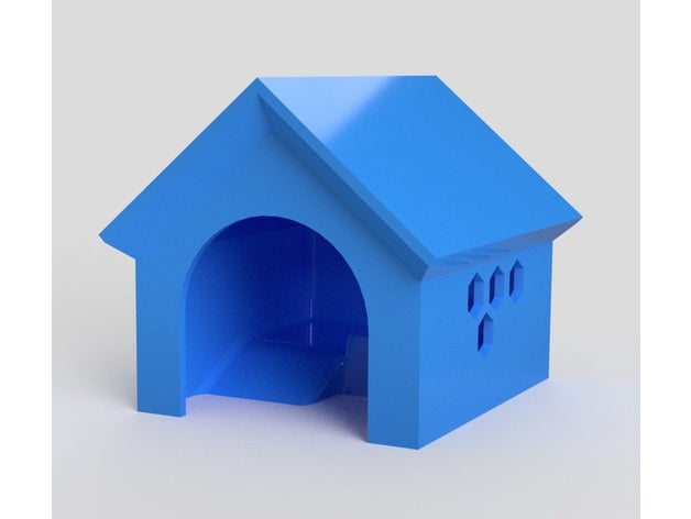 mascota mini casa cama hámster ratón refugiado sencillo Tortuga ventanas 3D print model - Mito3D