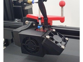 ender 3 40x40mm cooling fan attachment duct creality ender3 pro nozzle 3d print model - Mito3D