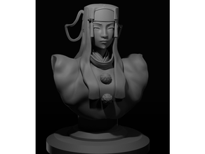 Mizuki Büste Samurai beschlagen weiblich Spiel 3d print model - Mito3D