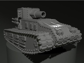 tank miniature steampunk vehicle warhammer 3d print model - Mito3D