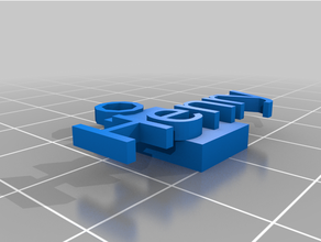 personalizado etiqueta chaveiro 3d print model - Mito3D