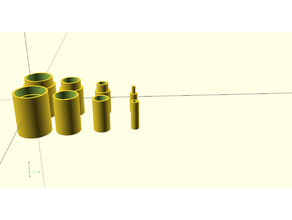 completamente parametrico russo Bambola v2 cubi cilindri contenitori design attrezzo 3d print model - Mito3D
