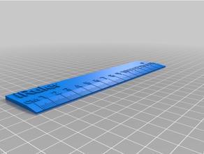 angepasst iruler Lineal 3d print model - Mito3D