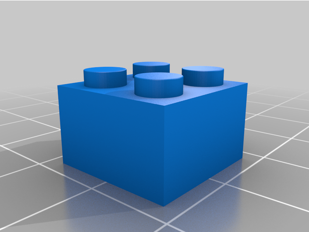 lego 2x2 cube compatible 3D print model - Mito3D