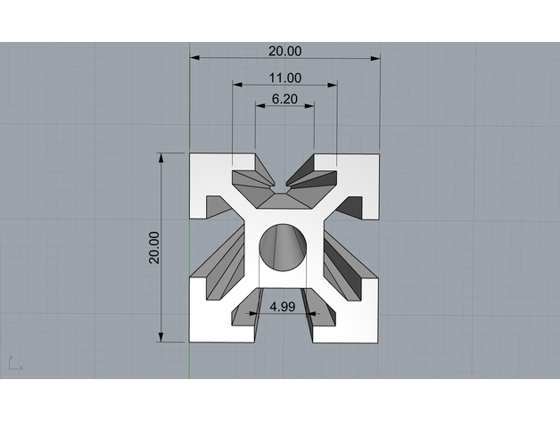 estrutural alumínio 20x20 3d impressora arduino cnc 3D print model - Mito3D