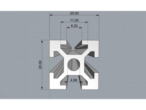 strukturell Aluminium 20x20 3d Drucker Arduino cnc 3d print model - Mito3D