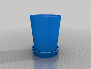 customized orchid pot + saucer 3d print model - Mito3D