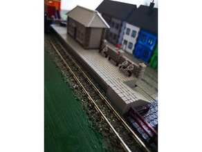 gauge station platform diarama railway 3d print model - Mito3D