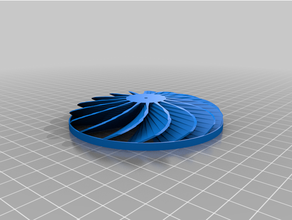 customized turbine propeller fan generator v2 3d print model - Mito3D