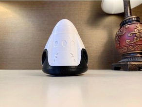 spacex dragon capsule crew dragons elon musk falcon manned spacecraft spaceflight model rocket nasa science space spaceship 3d print model - Mito3D