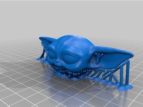 baby yoda + support meshmixer 3d print model - Mito3D
