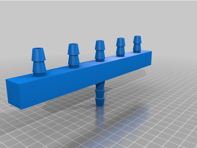 angepasst parametrisch Schlauch Adapter Splitter 2 Reihe junc 3D print model - Mito3D