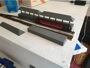 n gauge basit tren platform 3d print model - Mito3D