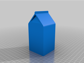 Leche caja cartón decoración función sencillo 3d print model - Mito3D