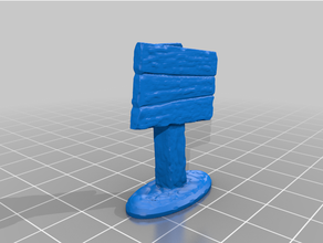 mini cartello inviare gioco miniatura spargere tavolo terreno legno 3d print model - Mito3D