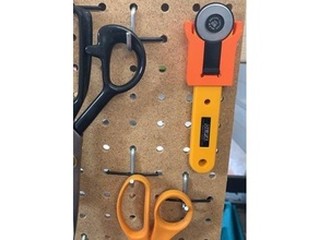 peg board rotary cutter holder 3d print model - Mito3D