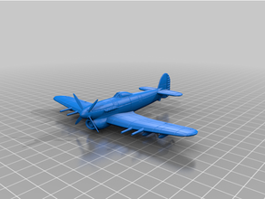 ww2 british hawker typhoon bomber 15mm airplane allies american wargaming 3d print model - Mito3D