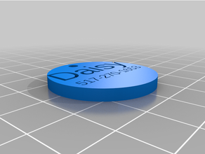 customized dog tag number 3d print model - Mito3D