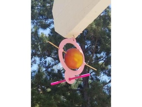 manzana pájaro alimentador comedero pájaros aire libre 3d print model - Mito3D