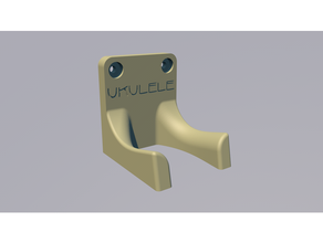 ukulele wall mount support 3d print model - Mito3D