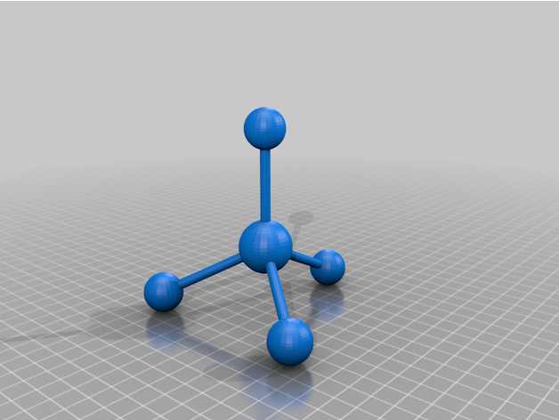 poliedro coordene tetra drico links química cristalografia 3D print model - Mito3D