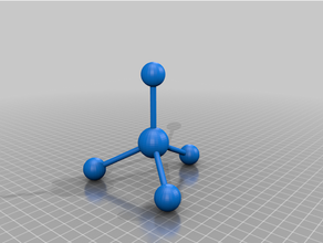 poliedro coordinaci tetra drico enlaces chemistry crystallography 3d print model - Mito3D