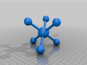 çokyüzlü koordine et okta Drico bağlantılar kimya kristalografi 3d print model - Mito3D