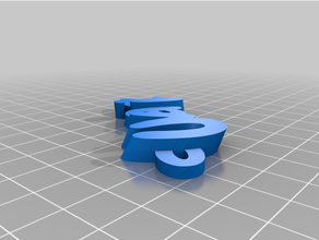 customized iamburny's v2 text - keyring keyfob 3d print model - Mito3D