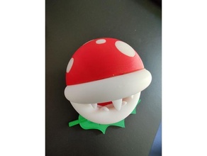 piranha pianta remixato punti Mario 3d print model - Mito3D