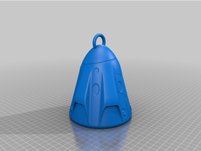 crew dragon capsule key hanger 3d print model - Mito3D