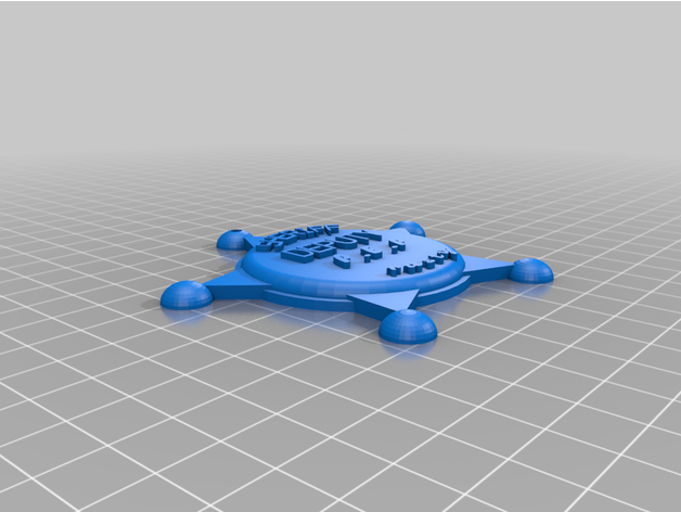 personalizado alguacil Insignia v2 4 oxidado 3D print model - Mito3D