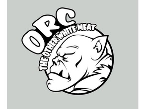 orc white meat sign dnd dungeons dragons fridge magnet funny refrigerator 3d print model - Mito3D