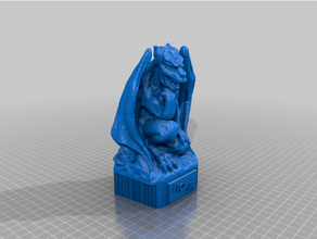 gargoyle post topper set remix 3d print model - Mito3D