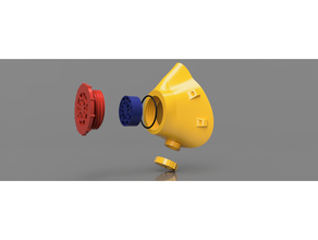 maske kovid toz filtreleme 3d print model - Mito3D