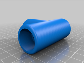 3 tee pipe connector - customizer customized 3d print model - Mito3D