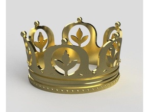 couronne accessoire costume historique bijoux gamins Roi jouer reine Royal 3d print model - Mito3D