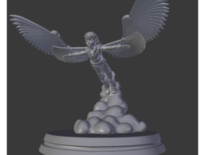 Steampunk flugirl heykelcik minyatür masaüstü 3d print model - Mito3D