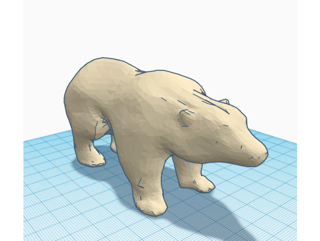 polar bear 3D print model - Mito3D