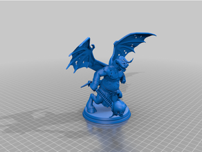 orcus demonio dnd figurilla miniatura mesa 3d print model - Mito3D