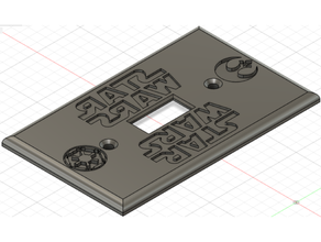 Estrela guerras luz interruptor cobrir bainha 3d print model - Mito3D