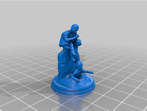 enfant nécromancien dnd figurine miniature table 3d print model - Mito3D
