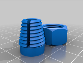 customized parametric tapered thread coupling 3d print model - Mito3D