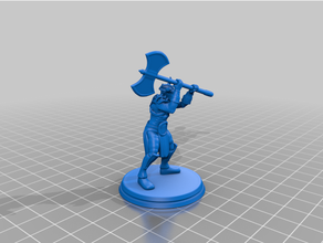 orc barbarian dnd figurine miniature tabletop 3d print model - Mito3D