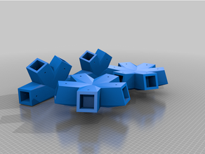 özelleştirilmiş jeodezik kubbe konektörler 3d print model - Mito3D