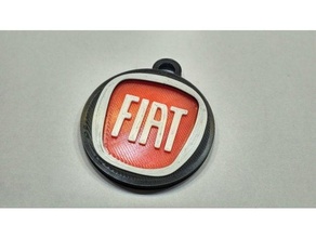 two-pieces fiat keychain keyring 3d print model - Mito3D