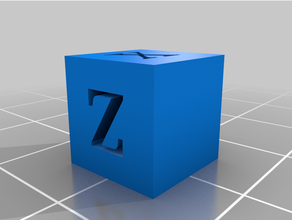 tester cube 1cm 3d print model - Mito3D
