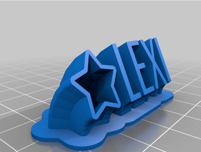 lexi plate customized 3d print model - Mito3D
