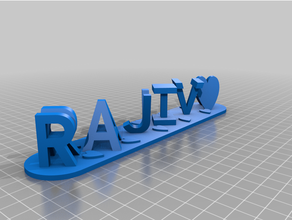 Rajiv personalizado 3d print model - Mito3D