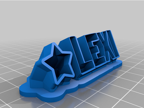 lexi plate 3d print model - Mito3D