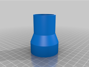 customized pipe adapter 44mm 32mm 3d print model - Mito3D
